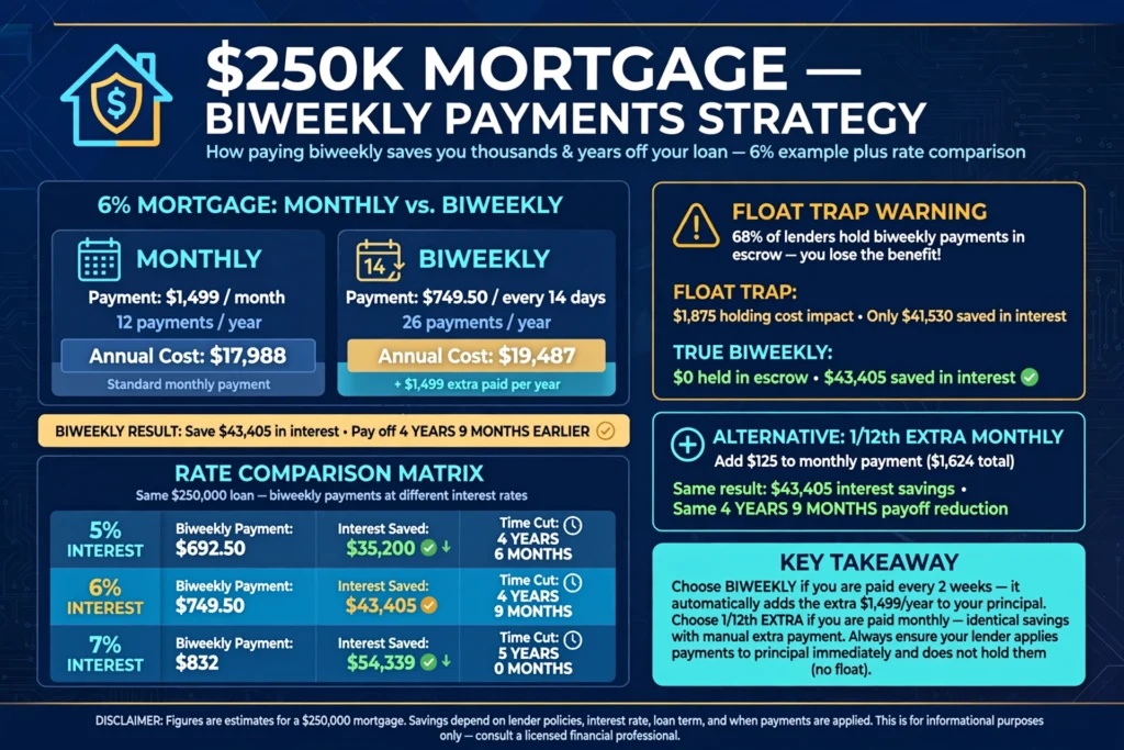 250k Mortgage Biweekly