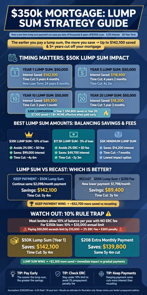350k Mortgage Lump Sum