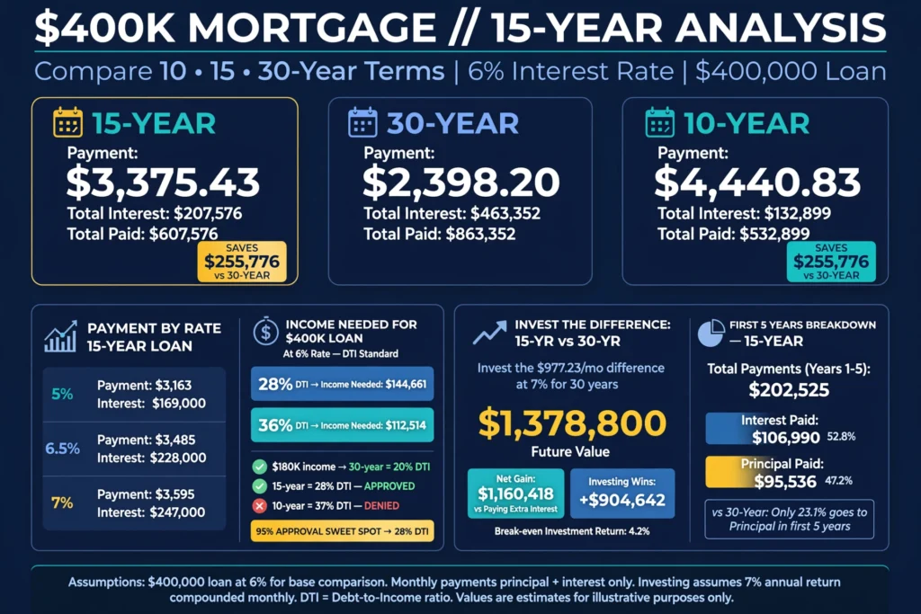 400k Mortgage 15 Years