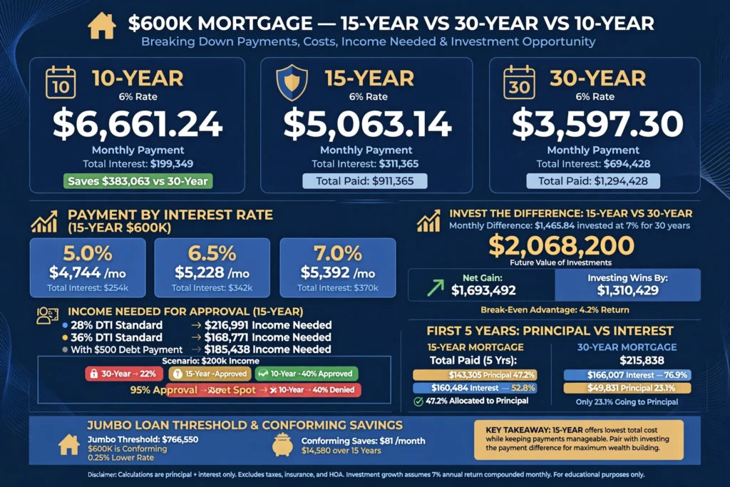 600k Mortgage 15 Years